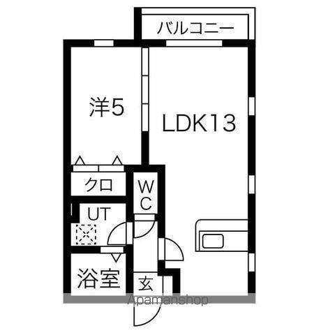 グランフォーレ名古屋(1LDK/1階)の間取り写真