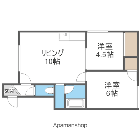 HISAME(2LDK/1階)の間取り写真