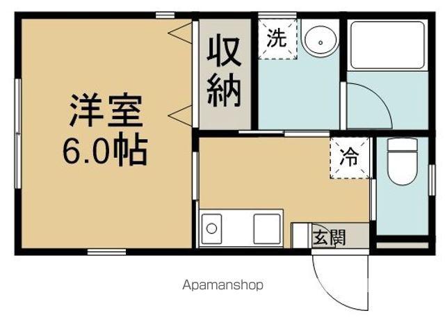 グランツ緑町(1K/1階)の間取り写真