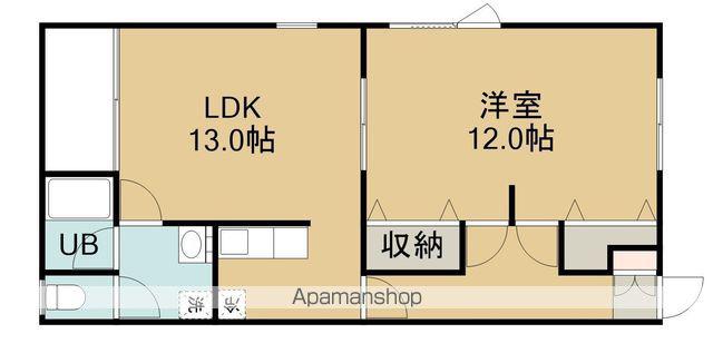メゾンアツミ(1LDK/1階)の間取り写真