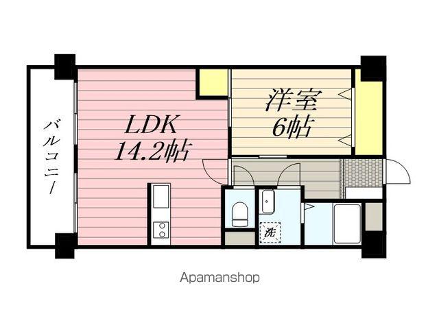 ロマネスク大名(1LDK/5階)の間取り写真