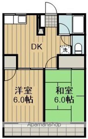 シティハイムサカモト(2DK/2階)の間取り写真