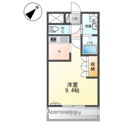 リヴェール(1K/2階)の間取り写真