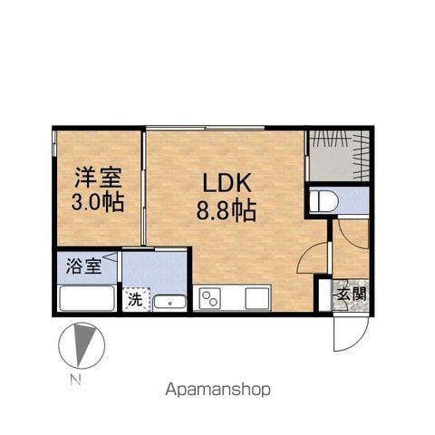 インテグラル大願寺(1LDK/2階)の間取り写真