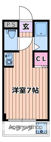 グリーンチャイルド浮間(ワンルーム/3階)の間取り写真