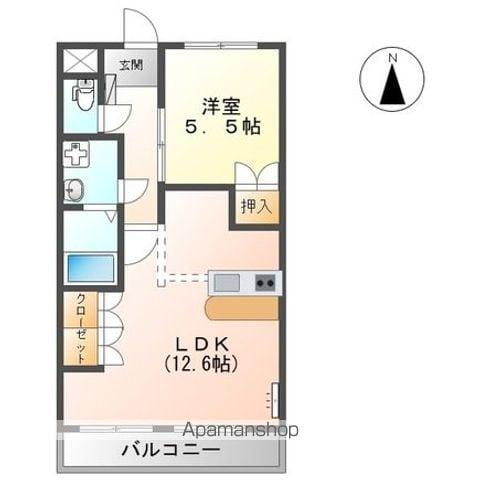 L‐STAGE(1LDK/2階)の間取り写真