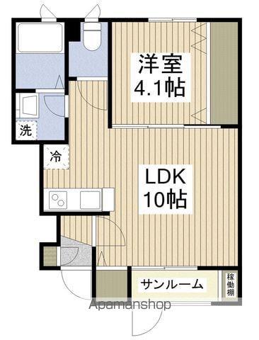 COMODOⅢ(1LDK/1階)の間取り写真