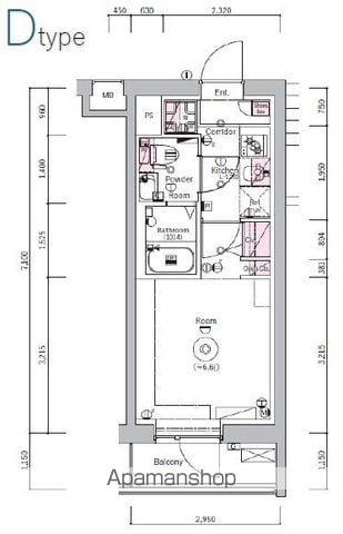 SYNEX YOKOHAMA-SHIMMACHI(1K/9階)の間取り写真
