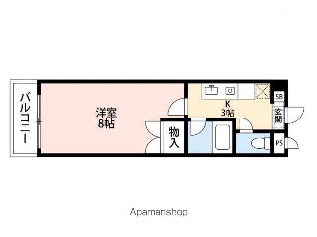 ルネッサンスTOEIもりつね(1K/5階)の間取り写真