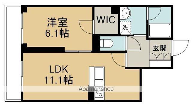 ベル ピュアン(1LDK/1階)の間取り写真