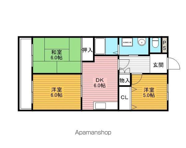 第五メゾン相葉コーポ(3DK/1階)の間取り写真