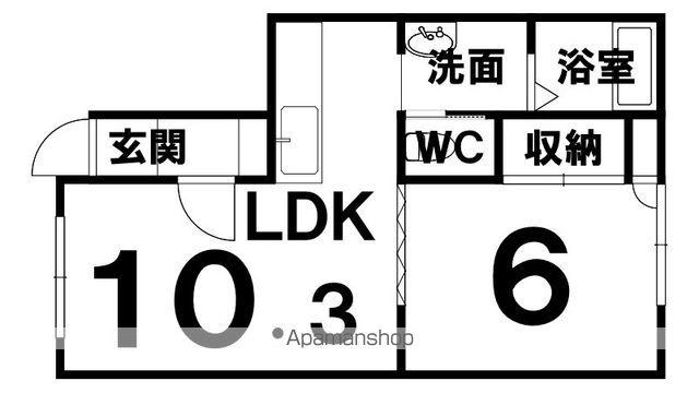 シティハイツ3(1LDK/1階)の間取り写真