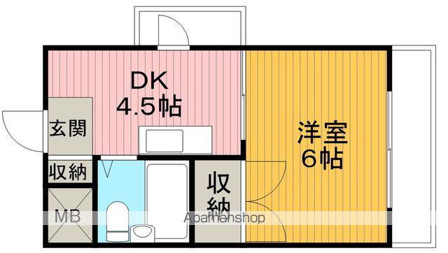 メゾンエアポート(1DK/3階)の間取り写真