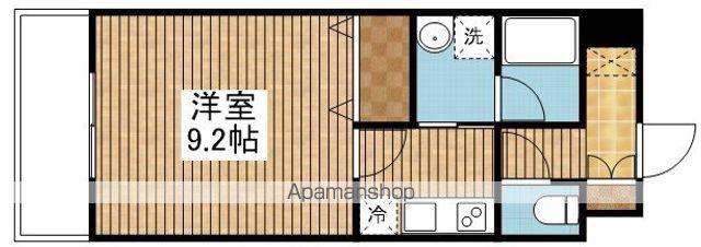 グレイスハイツ東中通タワー(1K/6階)の間取り写真