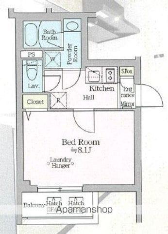 アイル プレミアム西新宿(1K/5階)の間取り写真