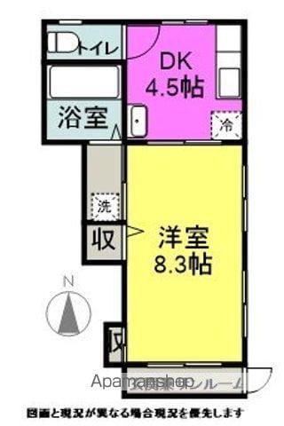 マンション 北駅(1DK/1階)の間取り写真