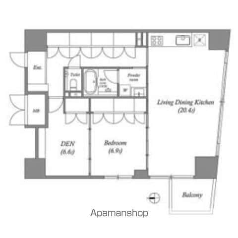 エスティメゾン葵(1LDK/6階)の間取り写真