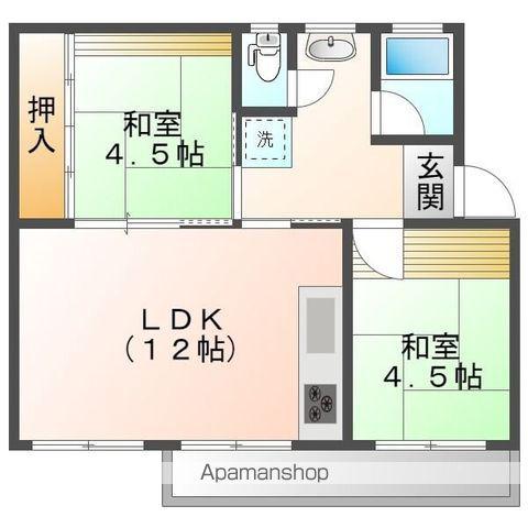 藤山台団地(2LDK/3階)の間取り写真