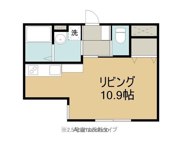 ASSURANCE本町通(ワンルーム/1階)の間取り写真