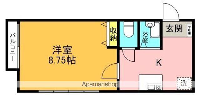 河野ビル(1K/3階)の間取り写真