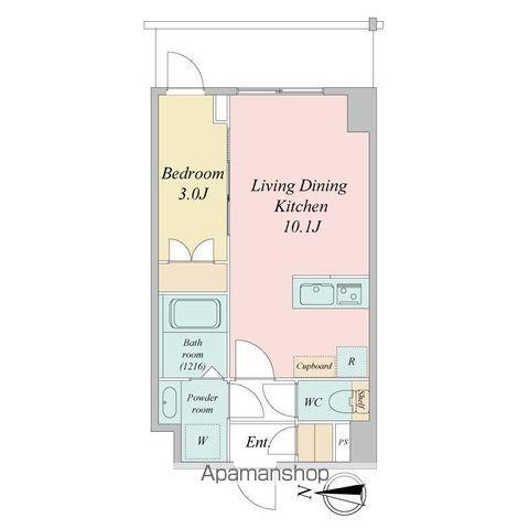 LIME RESIDENCE KAWAGUCHI イースト(1LDK/3階)の間取り写真