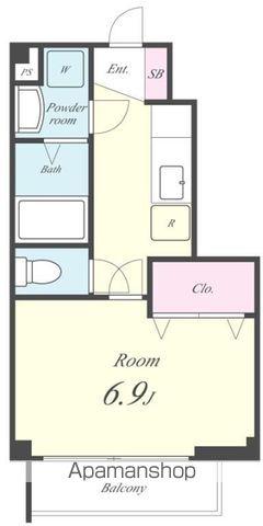レパード(1K/1階)の間取り写真