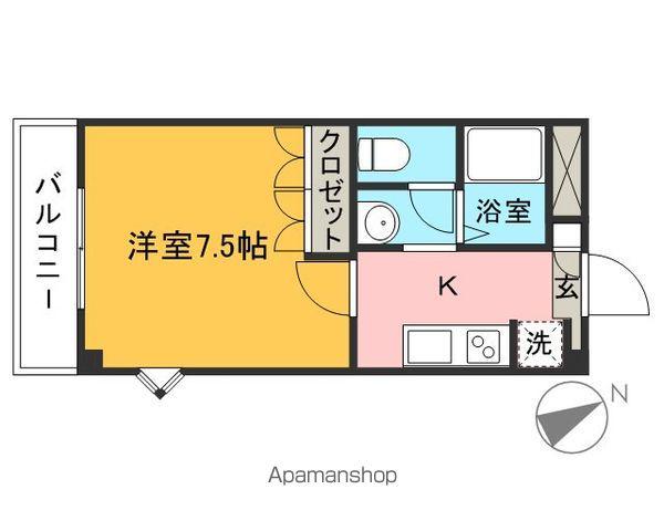 アイリスハイム(1K/2階)の間取り写真