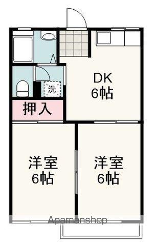 コンシェール宮竹A棟(2DK/2階)の間取り写真