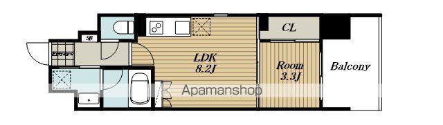 エルミナロッサ(1LDK/13階)の間取り写真