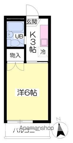 POPOLO宮西(1K/2階)の間取り写真