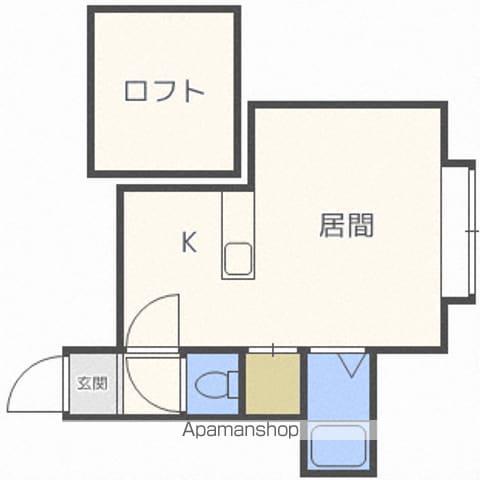 ハイライフ北34条(ワンルーム/2階)の間取り写真