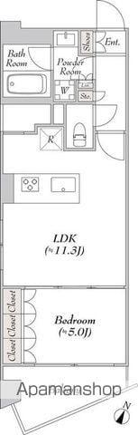 ルミーク本町ウエスト(1LDK/2階)の間取り写真