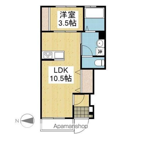 カプラン南吉田(1LDK/1階)の間取り写真