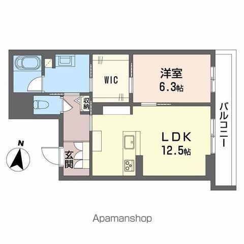 CAMELOTイースト(1LDK/3階)の間取り写真