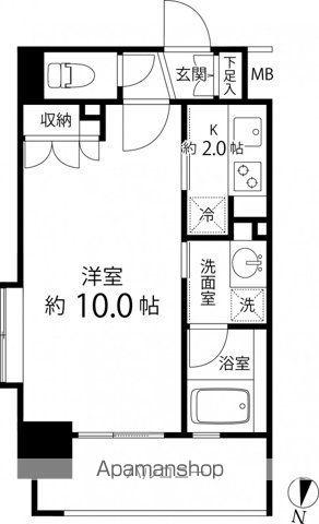 リリエンベルグ目白壱番館(1K/7階)の間取り写真