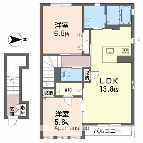 クオーレ清住(2LDK/2階)の間取り写真