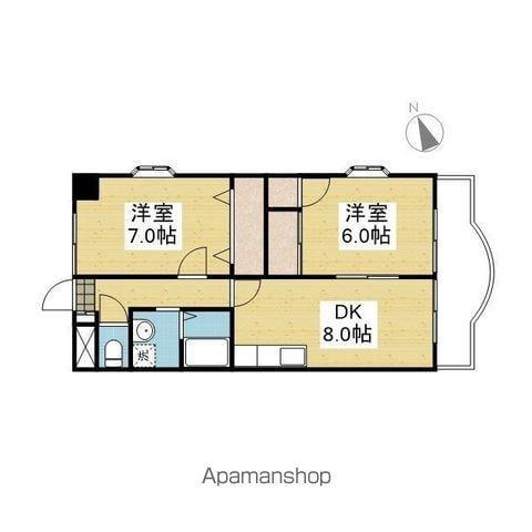 プレステージAC(2DK/4階)の間取り写真