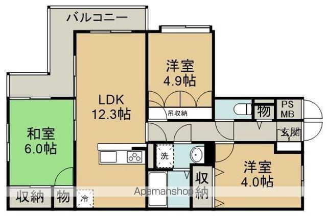 セザール第3上福岡(3LDK/3階)の間取り写真