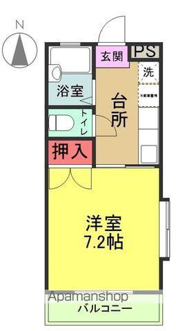 ニュー郷ケ丘(1K/2階)の間取り写真