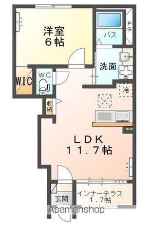 AMBITIONⅢ(1LDK/1階)の間取り写真