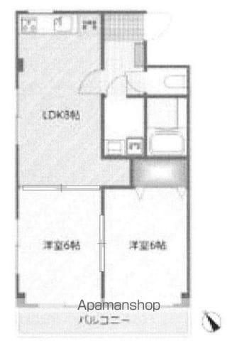 WAVE RESIDENCE(2DK/4階)の間取り写真