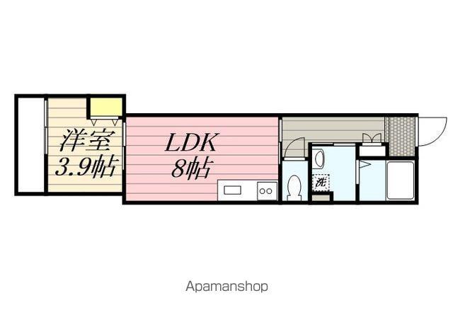 ペルル穴川(1LDK/1階)の間取り写真