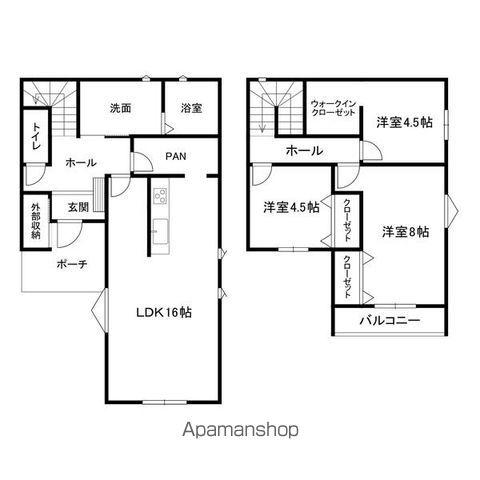ライラック(3LDK)の間取り写真