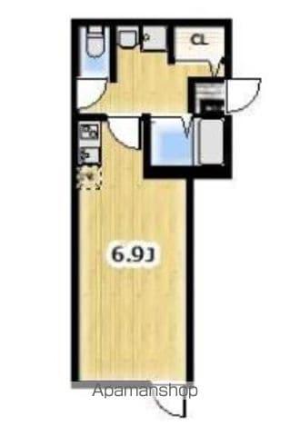 AMBITION野田(ワンルーム/3階)の間取り写真