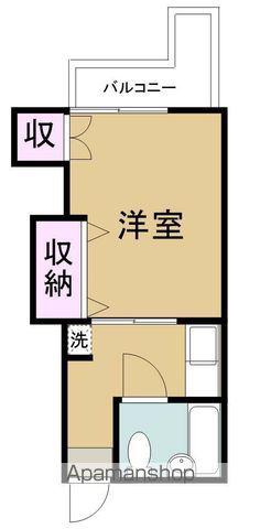 龍コーポ(1K/3階)の間取り写真