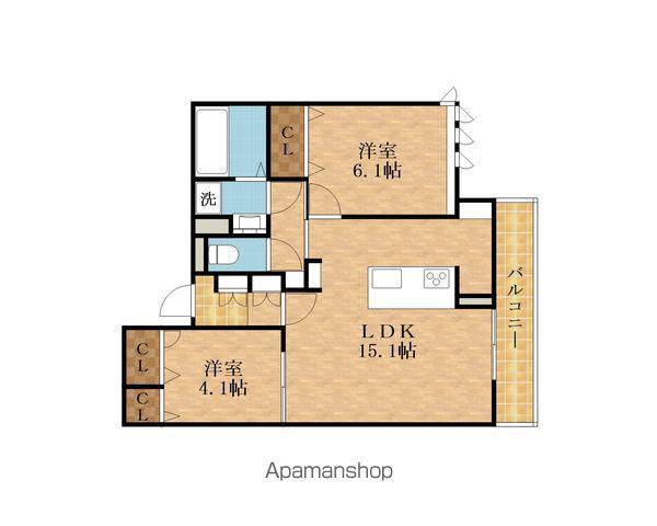 スペチアーレ城北公園(2LDK/2階)の間取り写真