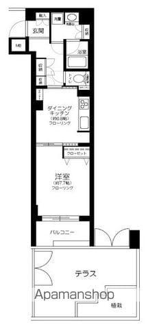 ベルメゾン文京白山(1DK/2階)の間取り写真