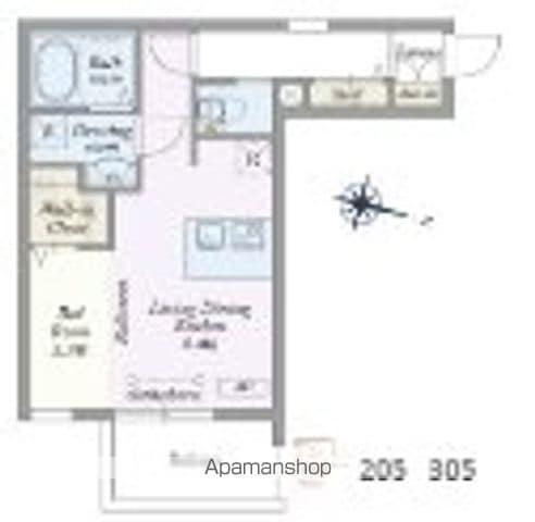 パークサイドレジデンス大泉学園町(ワンルーム/2階)の間取り写真