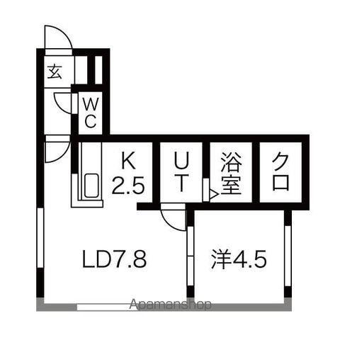 サンテラスCASAⅡ(1LDK/3階)の間取り写真