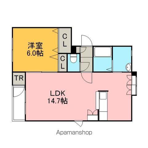 グリーンハイム105(1LDK/3階)の間取り写真